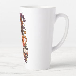 Cute Witch Coffee Break Halloween Pumpkin Autumn W Latte Mug
