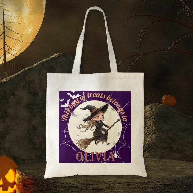Cute Witch Custom Halloween  Tote Bag (Creator Uploaded)