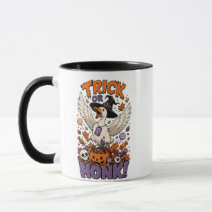 Cute Witch Goose Pumpkin Candy Graphic Mug