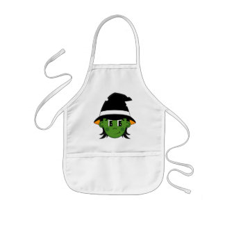 Cute Witch Halloween Apron