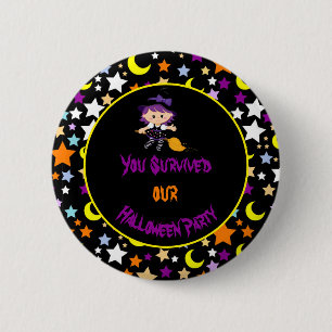 Cute Witch Halloween Costume Party 2 Inch Round Button