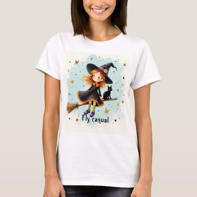Cute witch Halloween t shirt  (Front)