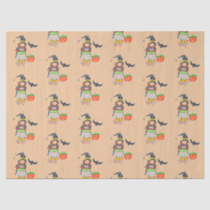 Cute witch Halloween tissue paper