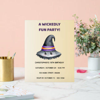 Cute Witch Hat Halloween Acrylic Sign