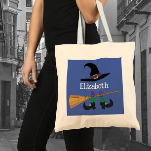 Cute Witch Hat Legs Cartoon Custom Tote Bag