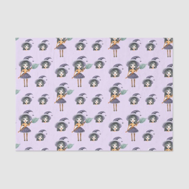Cute Witch Tissue Paper (Front)