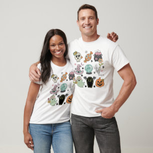 Cute Witchy Halloween Spooky Icons T-Shirt