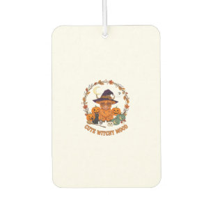 Cute Witchy Mood Halloween Highland Cow Black Cat Air Freshener