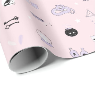 Cute Witchy Spooky Birthday Wrapping Paper