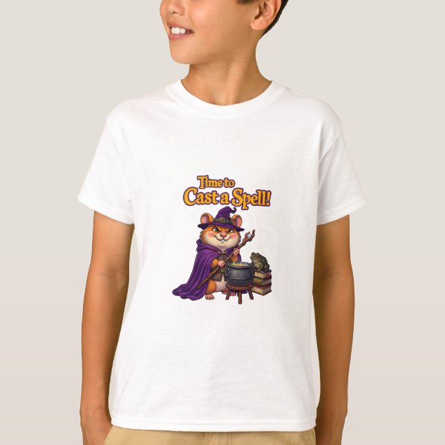 Cute Wizard Hamster  T-Shirt (Front)