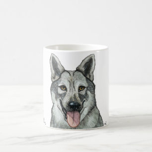 Cute Wolf Wildlife Nature Portrait Watercolour Coffee Mug