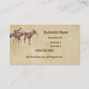 Cute Wolf, Wolves, Cubs, Pups, Nature  Business Card
