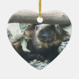 Cute Wolverine Ceramic Ornament