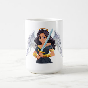 Cute woman Angel's with open wings and sword Coffee Mug
