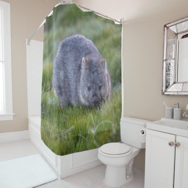 Cute Wombat Wildlife Animal Australia Green (In Situ)