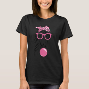 Cute Women Girl Horse With Bandana Headband and Gl T-Shirt