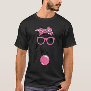 Cute Women Girl Horse With Bandana Headband and Gl T-Shirt