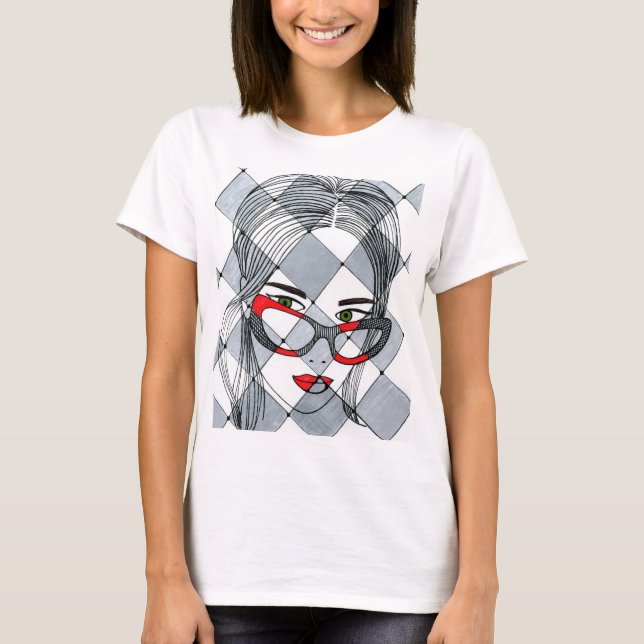 cute women's t-shirt with print (Front)