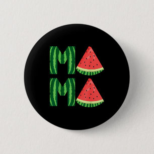 Cute women's watermelon mama vintage summer fruit 2 inch round button