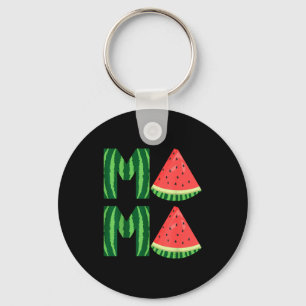 Cute women's watermelon mama vintage summer fruit keychain
