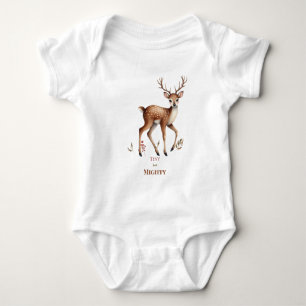 Cute Woodland Animal Deer Water Personalized name Baby Bodysuit