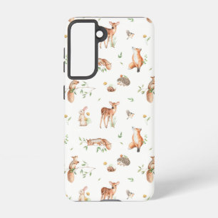 Cute Woodland Animal Friends Pattern Samsung Galaxy Case