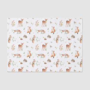 Cute Woodland Animal Friends Pattern Tissue Paper