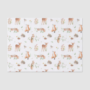 Cute Woodland Animal Friends Pattern Tissue Paper