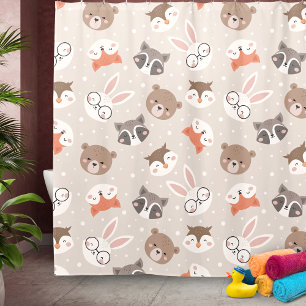 Cute Woodland Animal Kids Pattern Bathroom