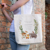 Cute Woodland Animal Leafy Wreath Baby Shower