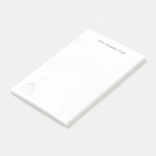 Cute Woodland Animal Modern Office Manager Post-it Notes (Angled)