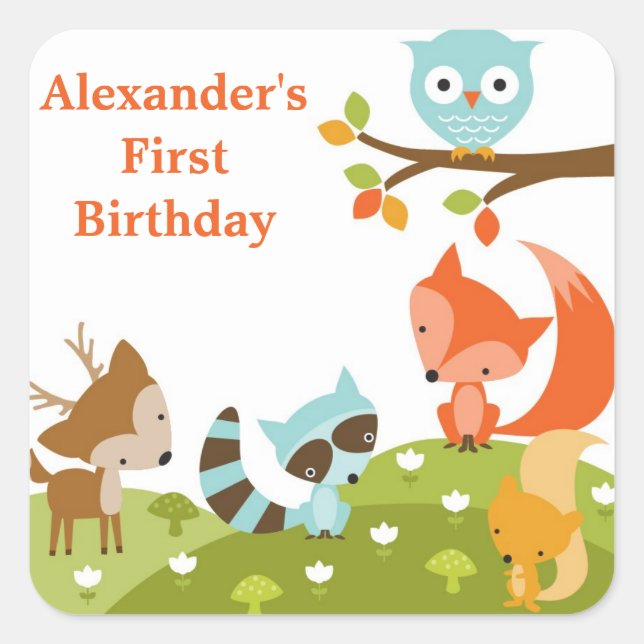 Cute Woodland Animal Stickers (Front)