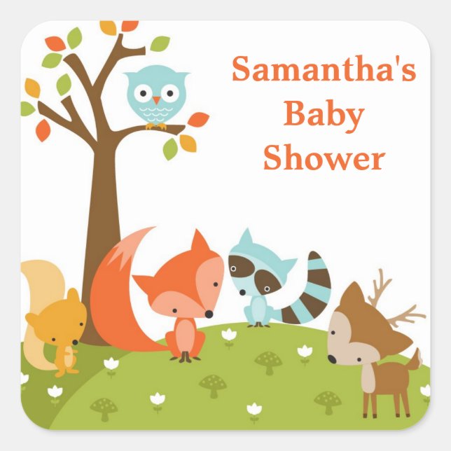 Cute Woodland Animal Stickers (Front)