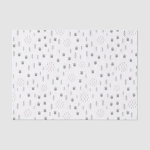 Cute Woodland Animal Track Pattern Tissue Paper