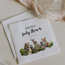 Cute Woodland Animals Baby Shower Party