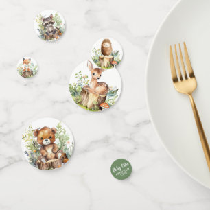 Cute Woodland Animals Baby Shower Table Confetti