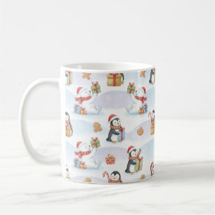 Cute Woodland Animals ChristmasPattern Holiday Mug