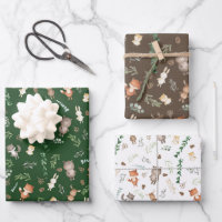 Cute Woodland Animals Forest Greenery Baby Shower
