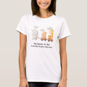 Cute Woodland Animals Mommy To Be Baby Shower T-Shirt