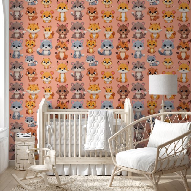 Cute woodland animals wallpaper (Kids)