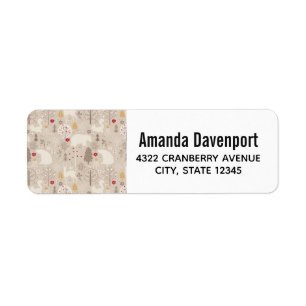Cute Woodland Animaux Motifs nordiques