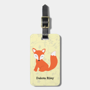 Cute Woodland Baby Fox Luggage Tag