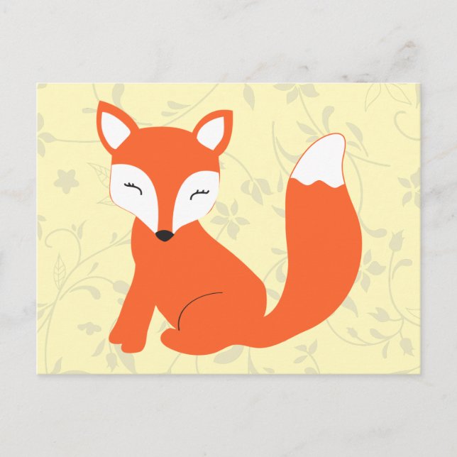 Cute Woodland Baby Fox Postcard (Front)