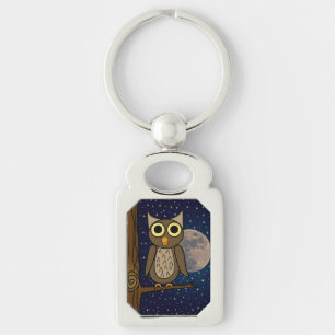 Cute Woodland Bird Artwork Keychain