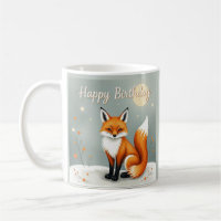 Cute Woodland Brown Fox Happy Birthday