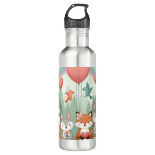 Cute Woodland Creature rainbow valentine's 710 Ml Water Bottle