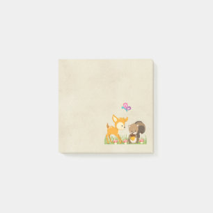 Cute Woodland Creatures Cartoon Illustration Post-it Notes
