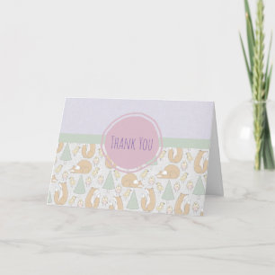 Cute Woodland Creatures Pattern Thank You