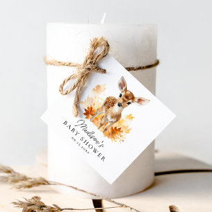 Cute Woodland Deer Fall Baby Shower Favour Tags