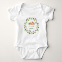 Cute Woodland Deer Floral Greenery